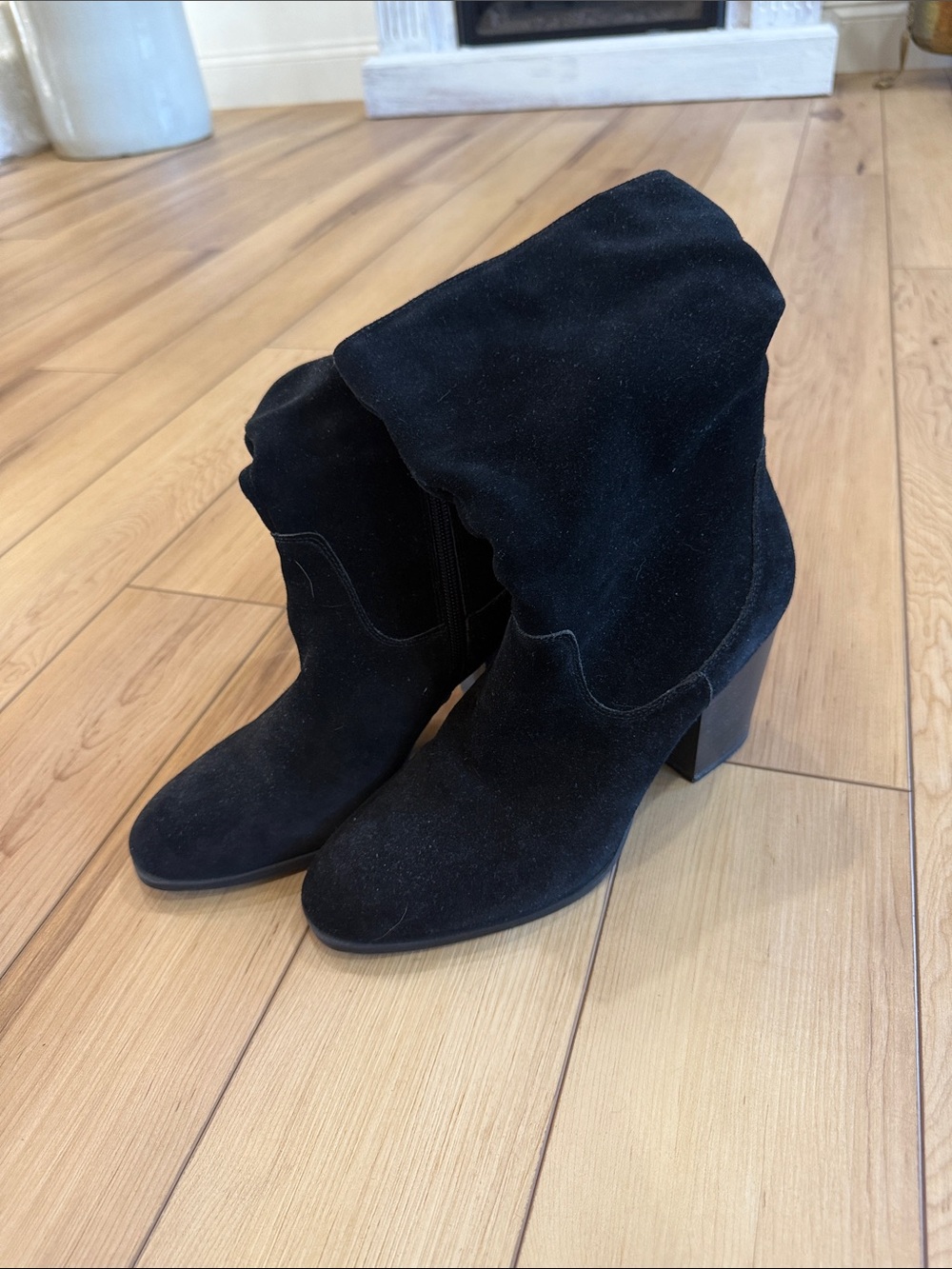 ZODIAC Black Suede Slouch Ankle Boots - Women